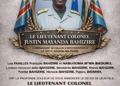 ANNONCE NÉCROLOGIQUE.       Les FARDC en deuil !