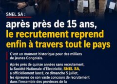 La SNEL SA, sous la gestion éclairée de Teddy Lwamba, renoue avec le recrutement de nouvelles unités.